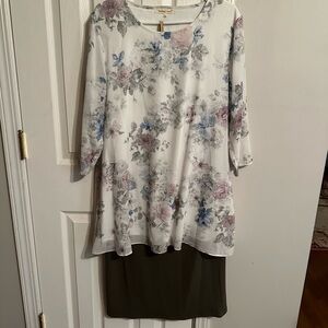 Indigo Soul Floral Top with Blue Accents
